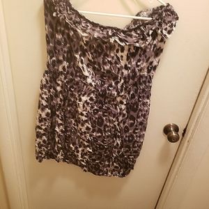 Black and White Strapless Dress